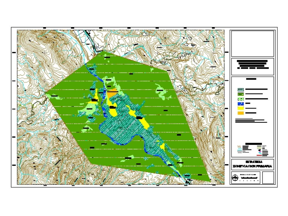 Mapeo Urbano de Conca: Zonificacion y Topografia