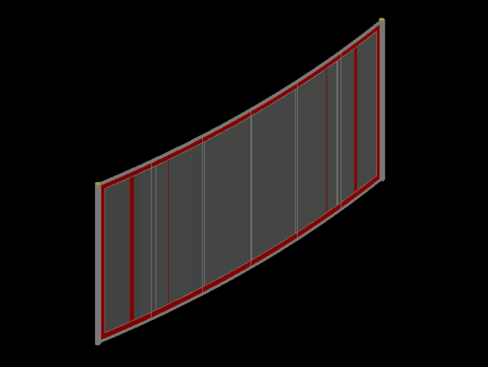 Estructura Curvada Moderna en 3D
