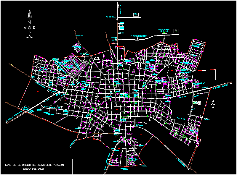 Mappa di Valladolid; yucatan