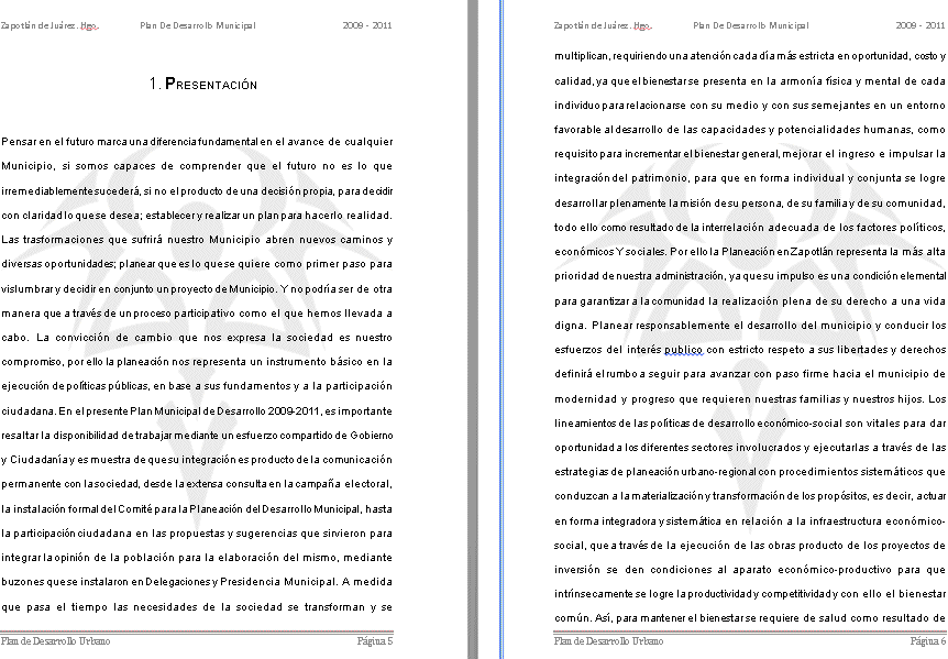 Planificacion Estrategica para el Desarrollo Urbano: Proyecto Municipal 2009-2011