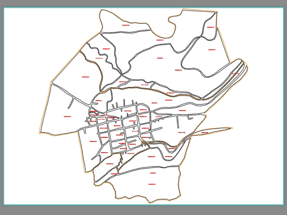 Plano Esquematico de Zona Urbana