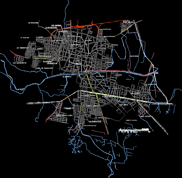 städtische Spur von Ameca