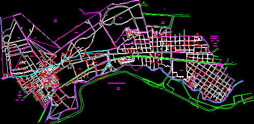 Plan der Stadt Rio Blanco; Veracruz; Mexiko
