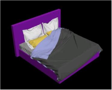 cama modelo 3d