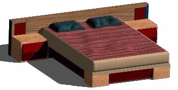 3D Zweisitzer Bett