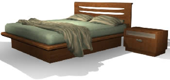 3D modernes Bett