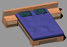 cama de casal 3d
