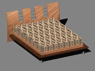déco de lit moderne 3d