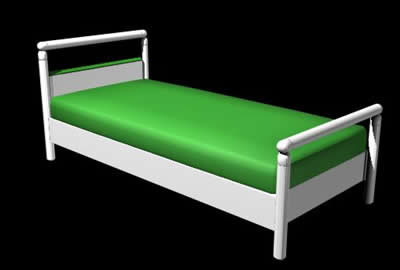 cama de solteiro 3d