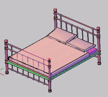 Bed-chrome. 3d