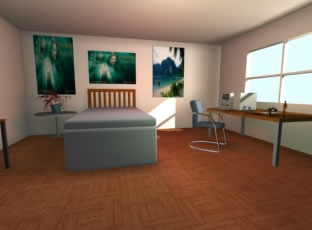 3D-Schlafzimmer - Schlafzimmer