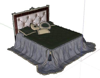 3D-Bett in Sketchup