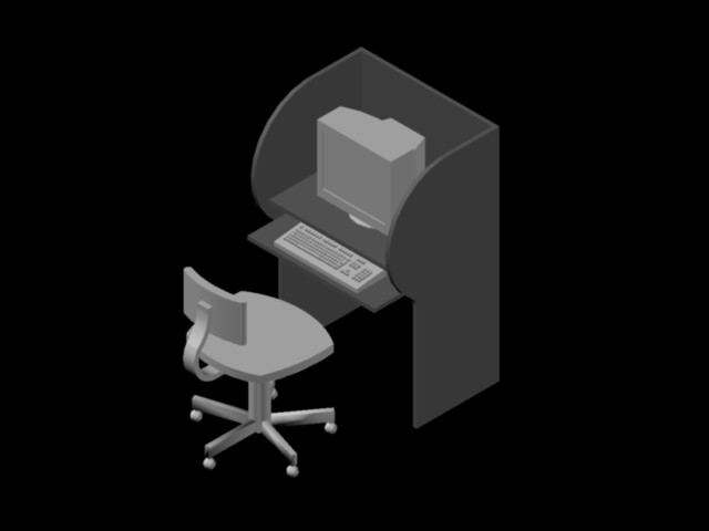 Mueble para computadora 3d