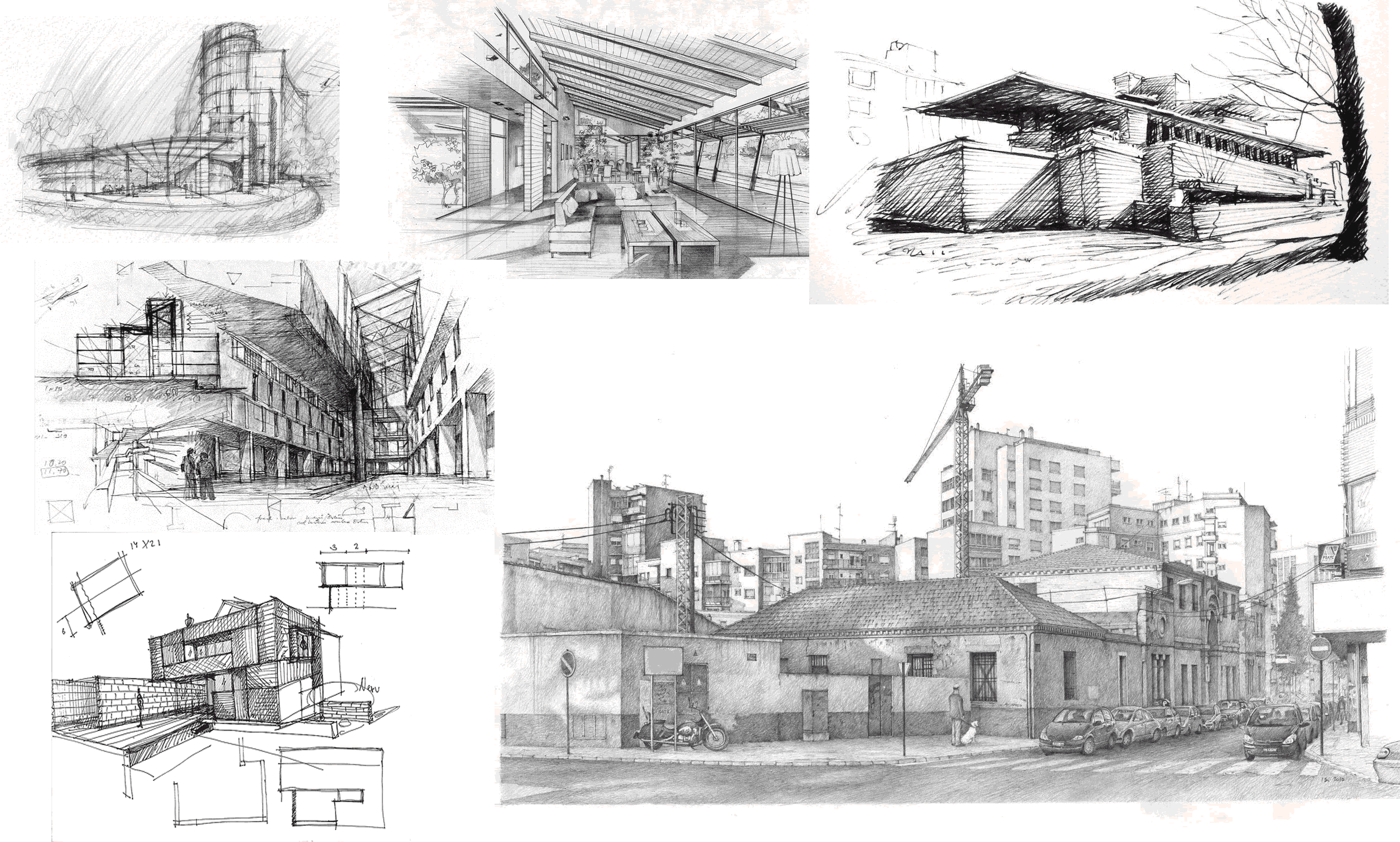 Perspektivische Skizzen in der Architektur bmp