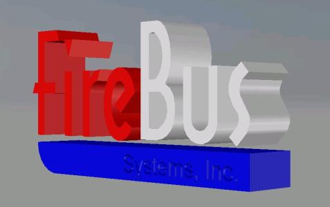 Logotipo 3d do ônibus de bombeiros