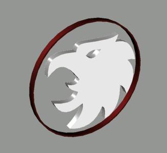 logotipo do homem falcão 3d