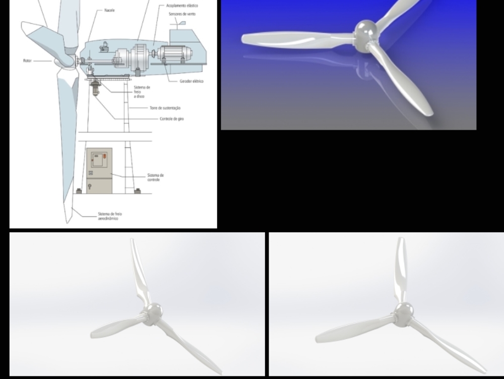 Wind power generator for green wind energy.