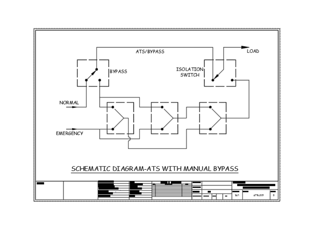 ats schematisches Diagramm für Dieselgenerator