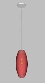 3d ceiling tubular lamp with applied materials
