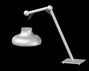 Lamp with stretcher