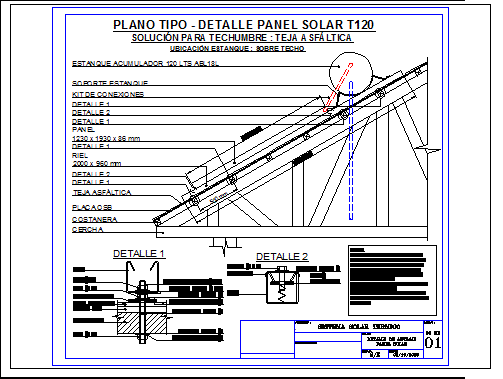 Anclaje de panel solar