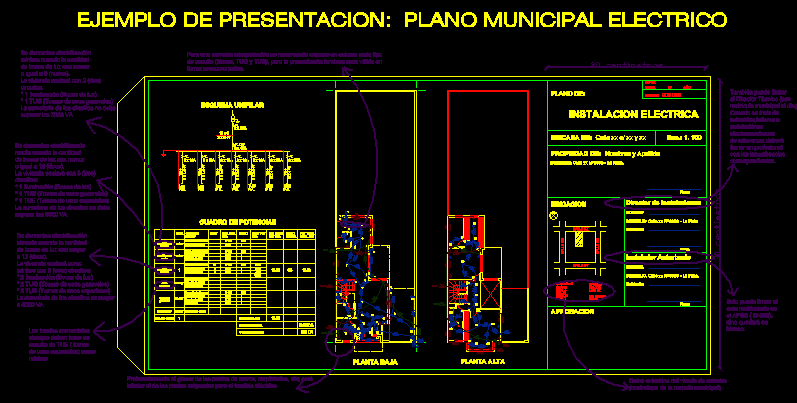 Plano municicpal electrico base