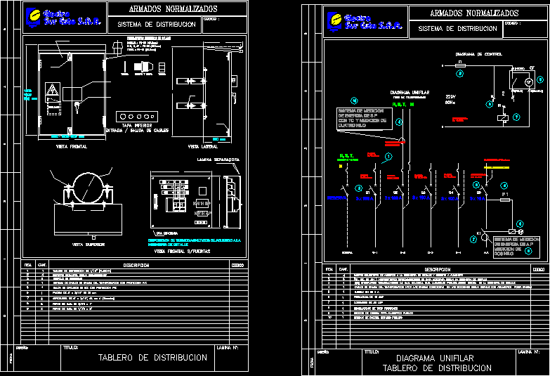 Diagrama de distribucion elctrica vivienda unifamiliar