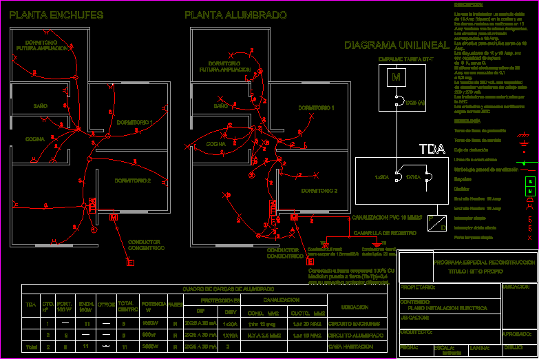 Proyecto electricidad vvivienda unifamiliar