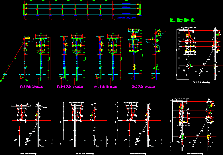 Diseno de postes con sus dispositivos