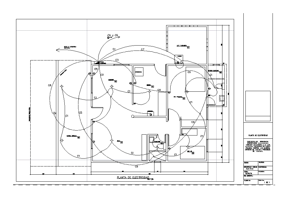 Plano Eléctrico Residencial Sencillo