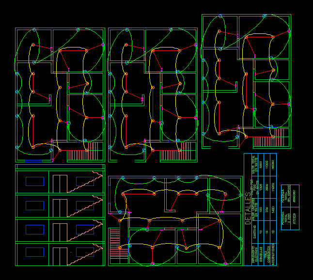 Distribuicion electrica de una casa de 4 pisos