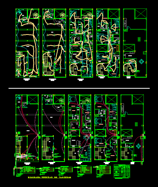 Plano electrico - vivienda multifamiliar