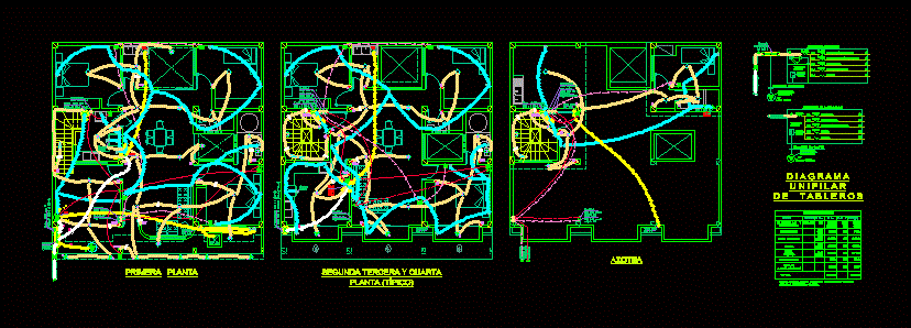 Plano de electrica - vivienda multifamiliar