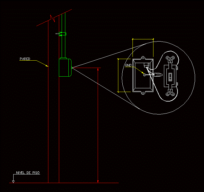 Detalle conexion interruptor sencillo