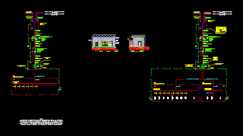 Planos CAD de Subestación Eléctrica con Detalles de Transformador Tridevanado