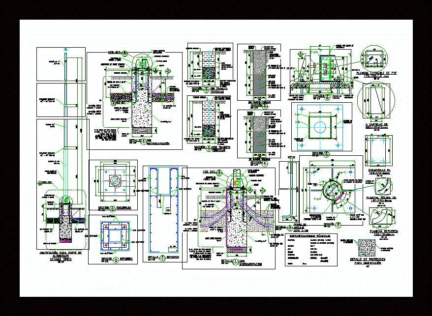 Cimentacion de poste electrico