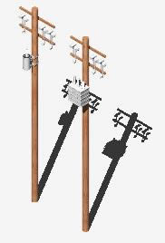 Poles with 3d transformer