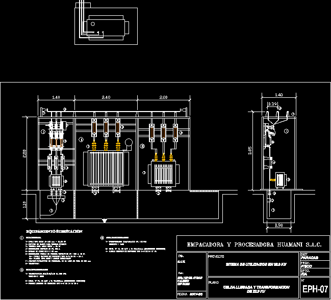 Subestacion caseta 22.9kv