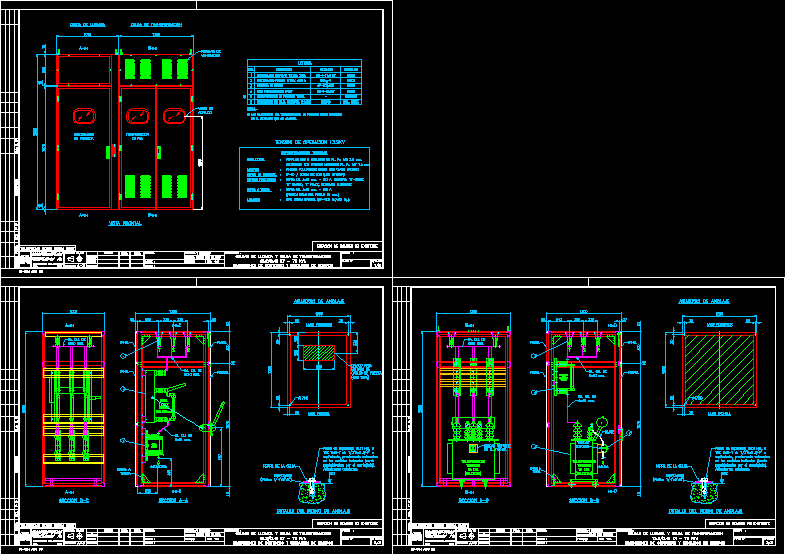 Celdas llegada y transformacion 75kva