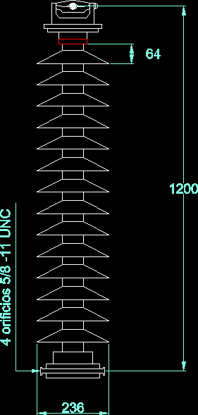 Aislador line post vertical epam 115kv