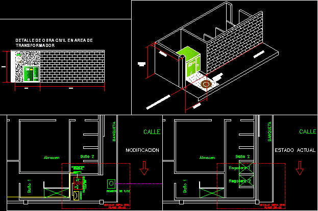 Sistemazione di un trasformatore a piedistallo su banco