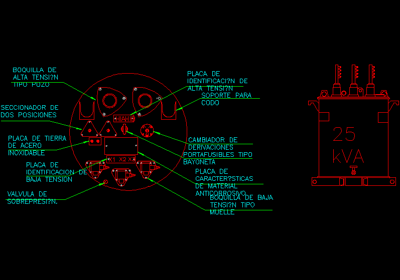 Transformador sumergible