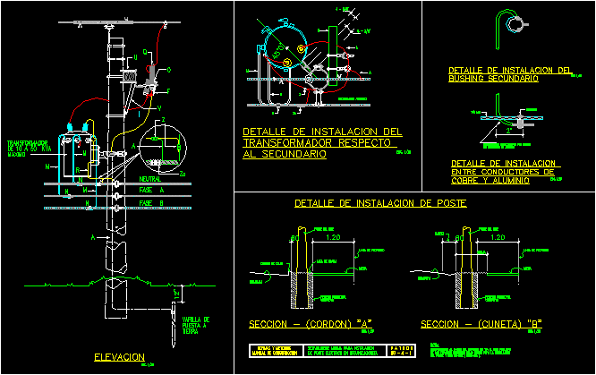 Detalle - poste de luz