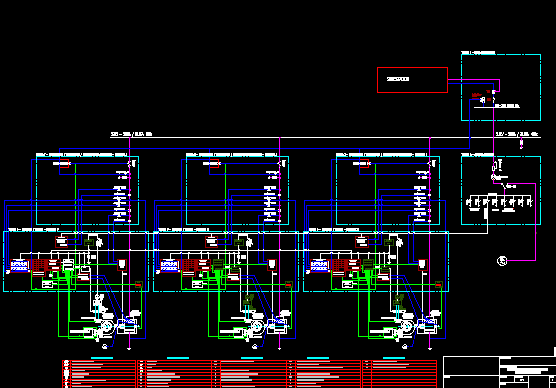 Plano electrico de casa de maquinas de central hidroelectrica