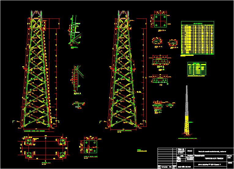 Torre Alta Tension En AutoCAD | Librería CAD