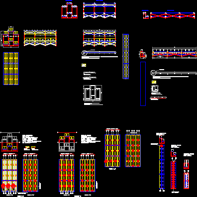 Plano CAD de banco de baterias