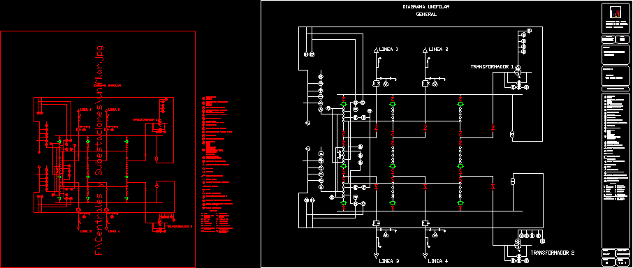 Diagrama unifilar subestacion