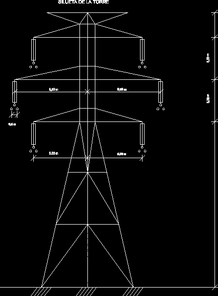 Silueta linea transmision