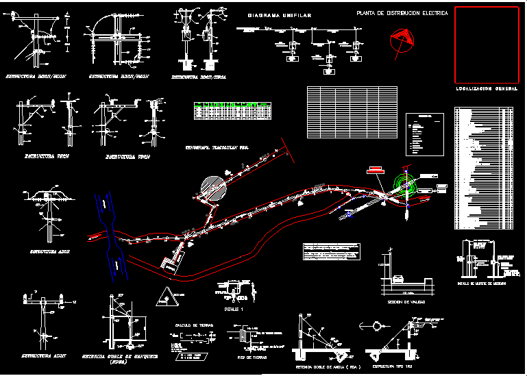 Construcion de red electrica 3 fases