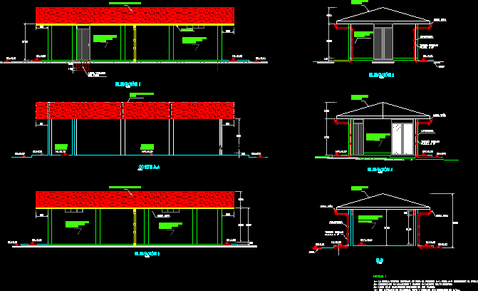 Sala de control - elevaciones